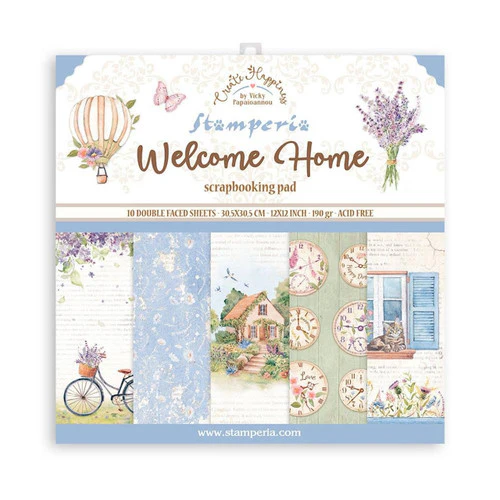 Stamperia Welcome Home 12” x 12” Scrapbooking Pad - Image 2