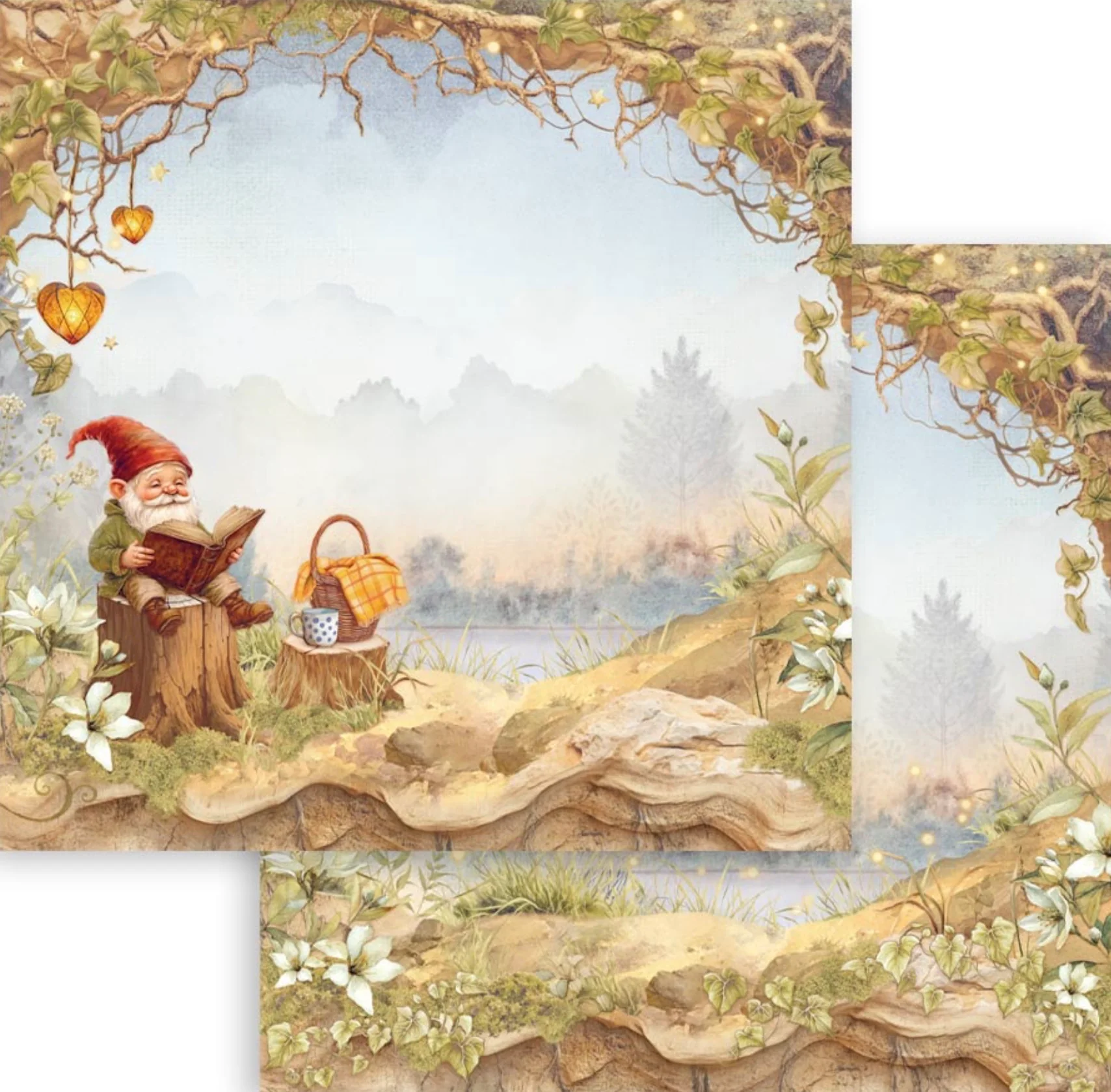 Stamperia Whispering Woods 8โ x 8โ Paper Pad - Image 8