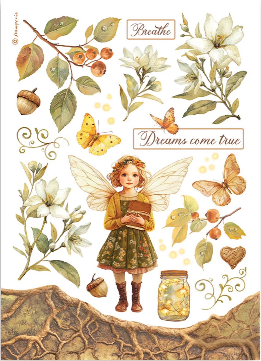 Stamperia Whispering Woods Washi Pad (8 Sheets) - Image 4
