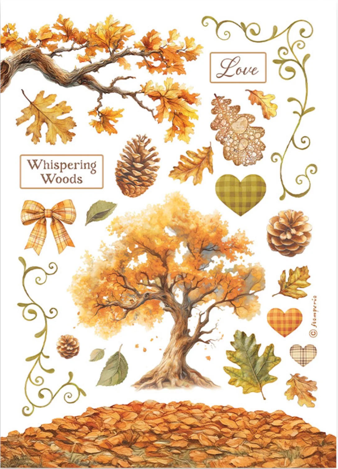 Stamperia Whispering Woods Washi Pad (8 Sheets) - Image 6