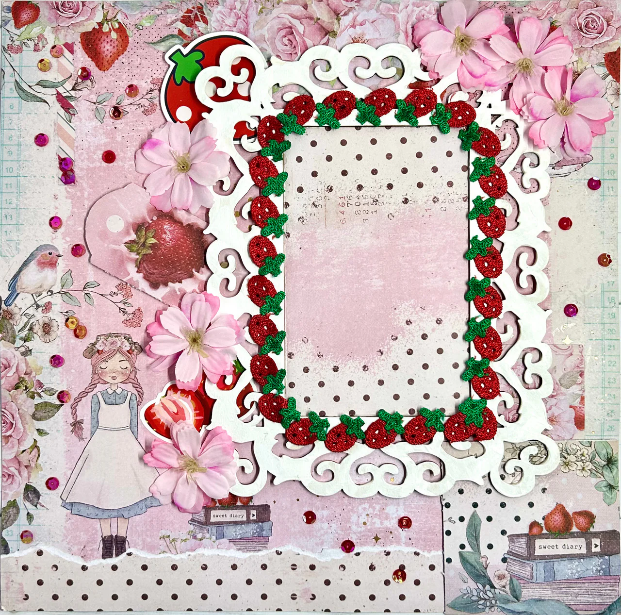 Strawberry Kisses 2-Page Layout (Virtual Class 55) - Image 2