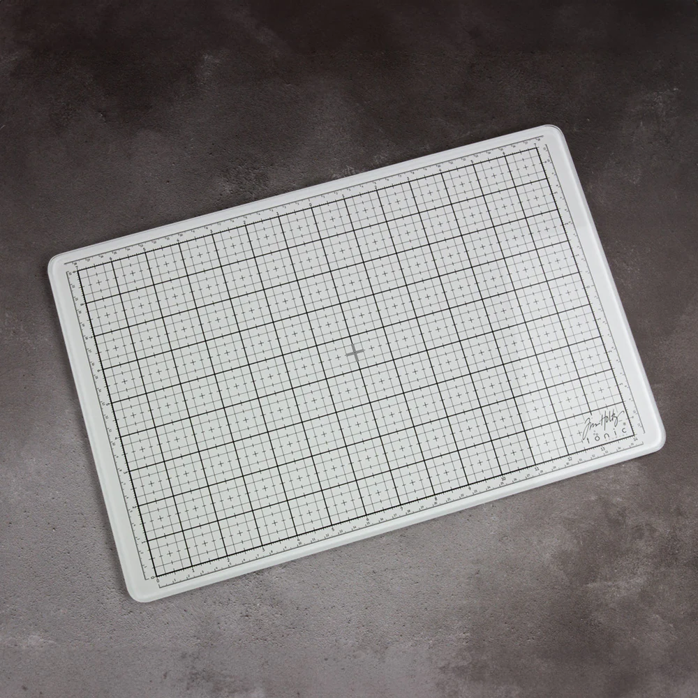 Tim Holtz Travel Glass Studio Mat - White - Image 6